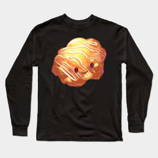 Happy Apple Fritter Donut Long Sleeve T-Shirt